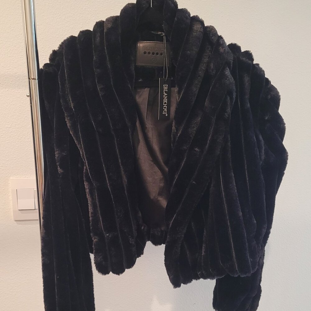 Cropped Faux Fur Jacket by BlankNYC